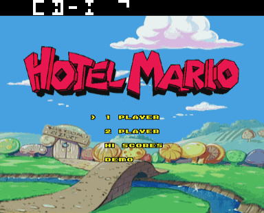 Hotel Mario Title Screen